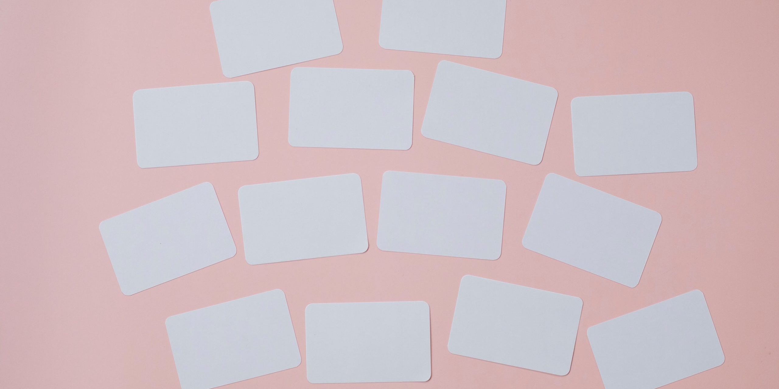 blank white squares on pink background