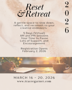 poster for retreat and reset 2026 an event hosted by Tracee Lydia Garner